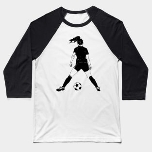 Female Soccer Player Baseball T-Shirt